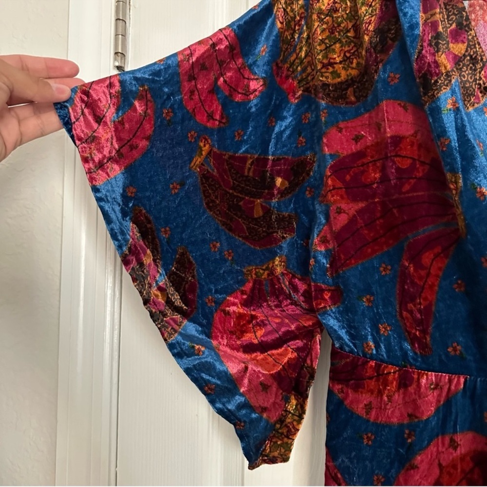 Velour FarmRio Anthropologie midi dress - Picture 4 of 15